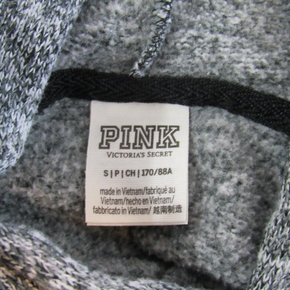 Victoria's Secret PINK - Women's S/P Hooded Cropped Gray Knit Pullover Sweater - Picture 5 of 7